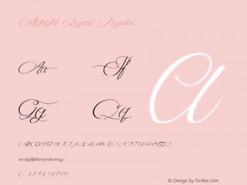 MidnightLegend Version 1.000 Font Sample