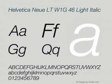 HelveticaNeueLTW1G-LtIt Version 1.100;PS 001.001;hotconv 1.0.38图片样张