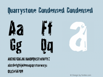 Quarrystone Condensed Version 1.0; 2012图片样张