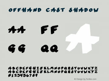 Offhand Cast Shadow Version 1.000 Font Sample