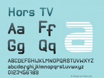 Hors-TV Version 1.0 | wf jerry Font Sample