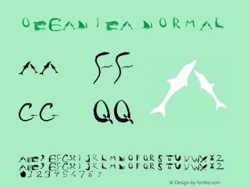 Oceanica Normal 1.0 Thu Aug 14 17:21:11 1997 Font Sample