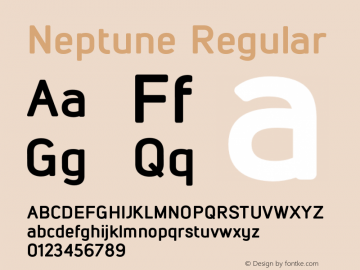 Neptune Version 1 Font Sample