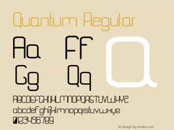 Quantum Version 1.00 Font Sample