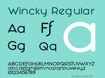 Wincky Version 1.00 Font Sample