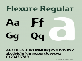 Flexure Regular Version 1.00 Font Sample