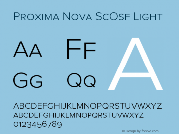 Proxima Nova ScOsf Light Version 2.001图片样张