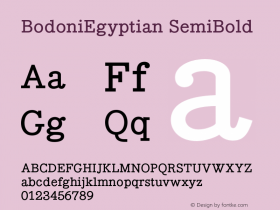BodoniEgyptian-SemiBold 001.000图片样张