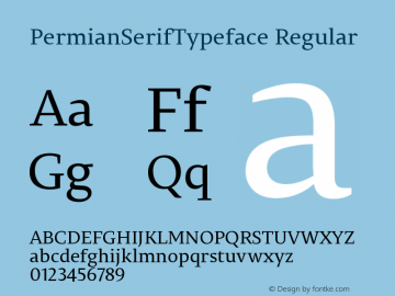 PermianSerifTypeface Version 1.000 Font Sample