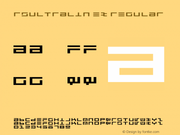 Rsultralin Ex  Font Sample