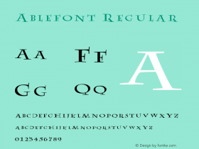 Ablefont Macromedia Fontographer 4.1.4 5/17/00 Font Sample