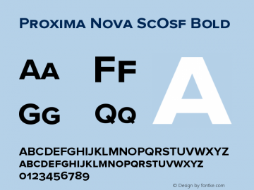 Proxima Nova ScOsf Bold Version 2.001图片样张