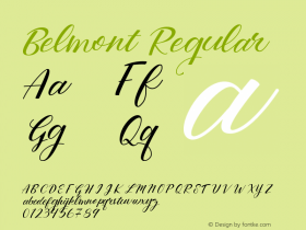 Belmont 1.000 Font Sample