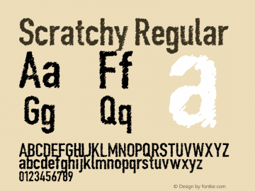 Scratchy Version 1.004;Fontself Maker 1.1.0图片样张