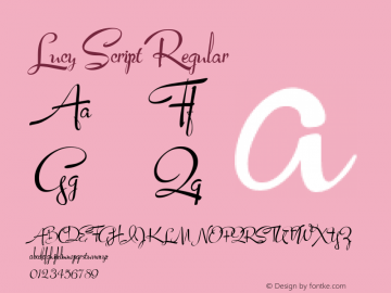 LucyScript Version 001.001 Font Sample