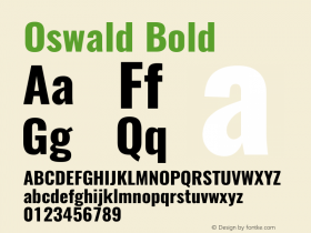 Oswald Bold 3.0图片样张