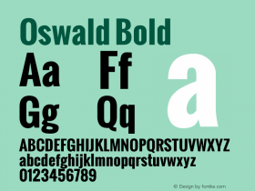 Oswald Bold Version 1.000图片样张