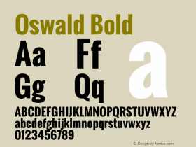 Oswald Bold Version 2.002图片样张