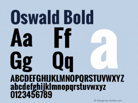 Oswald Bold Version 2.002图片样张
