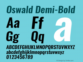 Oswald Demi-BoldItalic 3.0图片样张