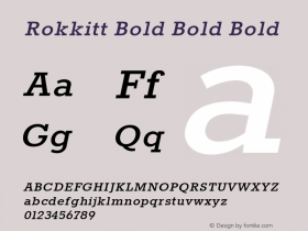 Rokkitt Bold Version 2.000图片样张