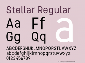 Stellar Regular Version 1.000 Font Sample