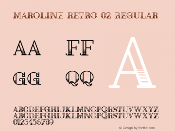 MarolineRetro02 Version 0.000 Font Sample