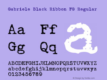 Gabriele Black Ribbon FG Regular Version 1.00图片样张