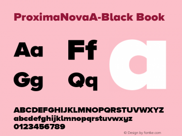 ProximaNovaA-Black Version 1.000图片样张