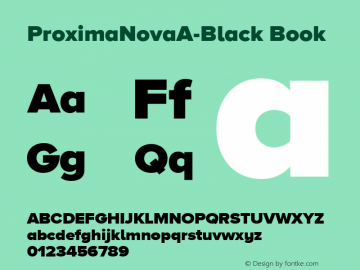 ProximaNovaA-Black Version 1.000图片样张