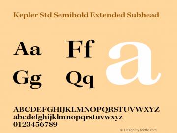 KeplerStd-SemiboldExtSubh Version 1.009;PS 001.000;Core 1.0.38;makeotf.lib1.6.5960图片样张