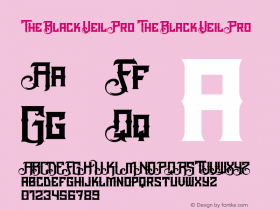 TheBlackVeilPro Version 1.0 Font Sample