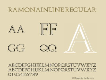 RamonaInline Brendel            :10.12.1994 Font Sample