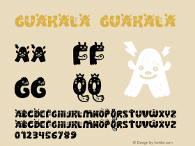 Guakala Version 001.001 Font Sample