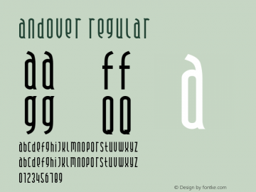 Andover The Inyaeye Remix Font Sample