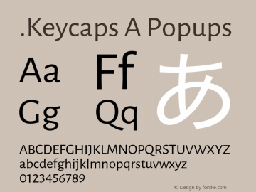 .Keycaps A Popups 10.5d23e8 Font Sample