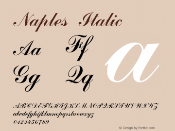 Naples Italic 1.0 Mon Aug 15 13:16:25 1994图片样张