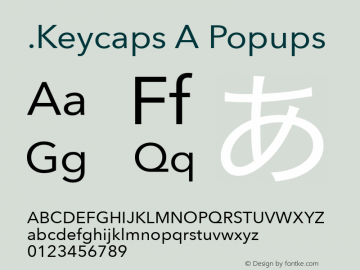 .Keycaps A Popups 10.5d23e8 Font Sample