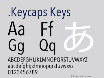 .Keycaps Keys 10.0d12e1 Font Sample