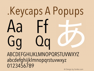 .Keycaps A Popups 10.0d12e1 Font Sample