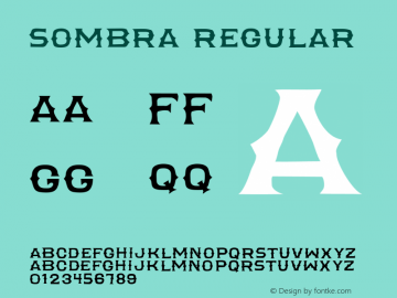 Sombra Regular 001.000 Font Sample