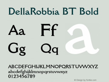 DellaRobbia BT Bold Version 2.001 mfgpctt 4.4图片样张