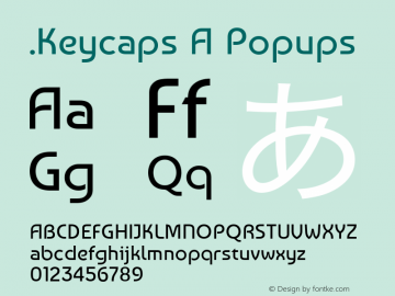 .Keycaps A Popups 10.5d23e8 Font Sample