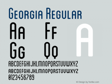 Georgia Version 5.00x-4 Font Sample