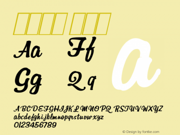 系统字体 粗斜体 图片样张