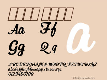 系统字体 半粗斜体 图片样张