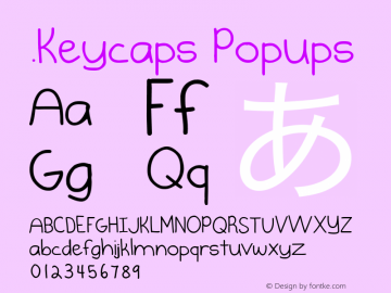 .Keycaps Popups 10.5d23e8 Font Sample