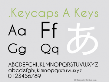 .Keycaps A Keys 10.5d23e8 Font Sample