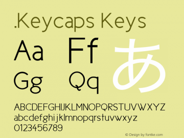 .Keycaps Keys 10.5d29e15 Font Sample