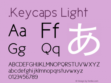 .Keycaps Light 10.5d29e15 Font Sample